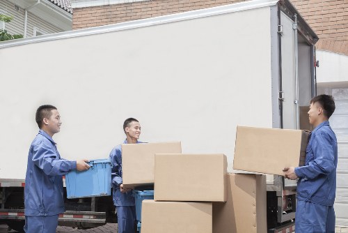 Loading furniture into a van for a Bermondsey move