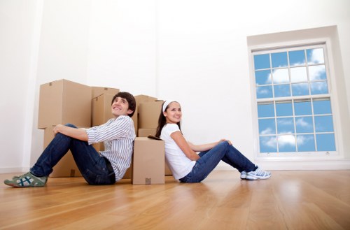 Commercial movers handling desks and equipment in Bermondsey