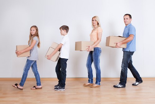 Packing and loading furniture for a Bermondsey removals job